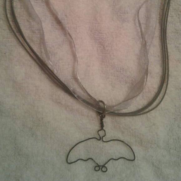 A wire formed bat pendant/necklace PRICE IS FIRM - Picture 1 of 2